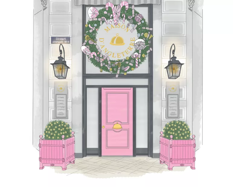 Maison Christmas facade
